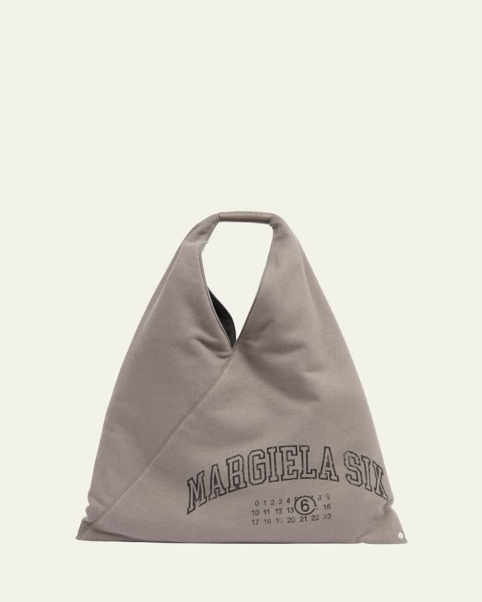 Classic Varsity-Print Canvas Tote Bag